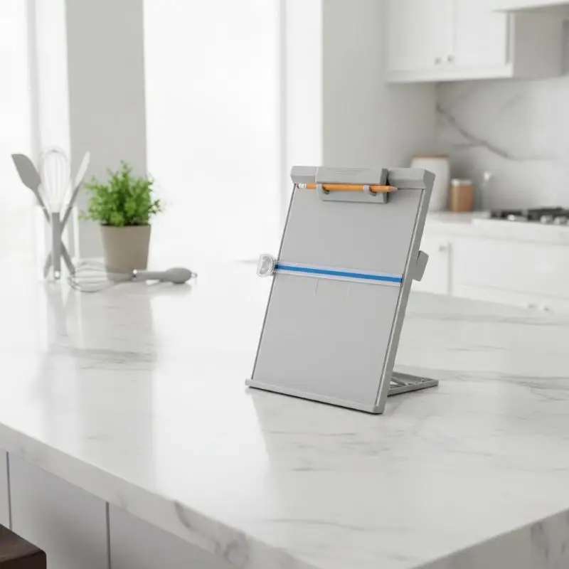 Soporte ajustable para documentos en formato A4, con clip, para leer y organizar documentos en el escritorio. Accesorio multifuncional para el escritorio, ideal para el estudio.