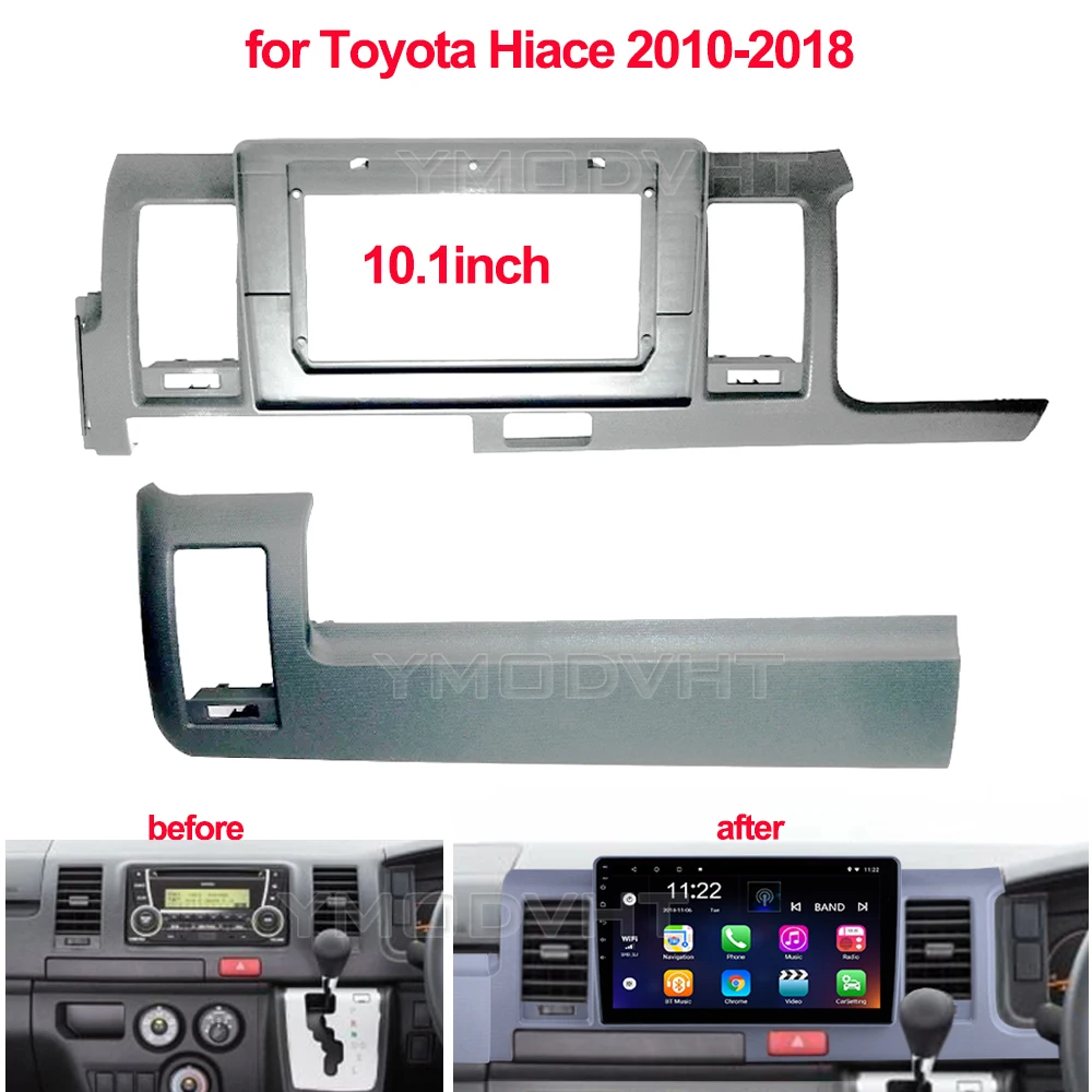 

10,1-дюймовый автомобильный радиоприемник для Toyota Hiace 2010 2011 2012-2018, специальный комплект отделки приборной панели, GPS-навигационная рамка, панель, ремонт автомобиля
