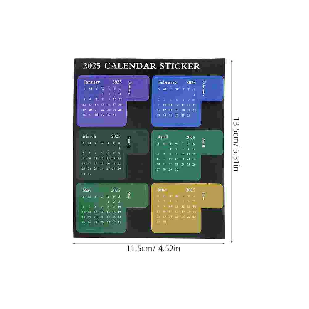 2 Set Sticky Notes Index Stickers for Planner Portable Calendar Label Date Monthly Tabs Paper Office Mini Labels