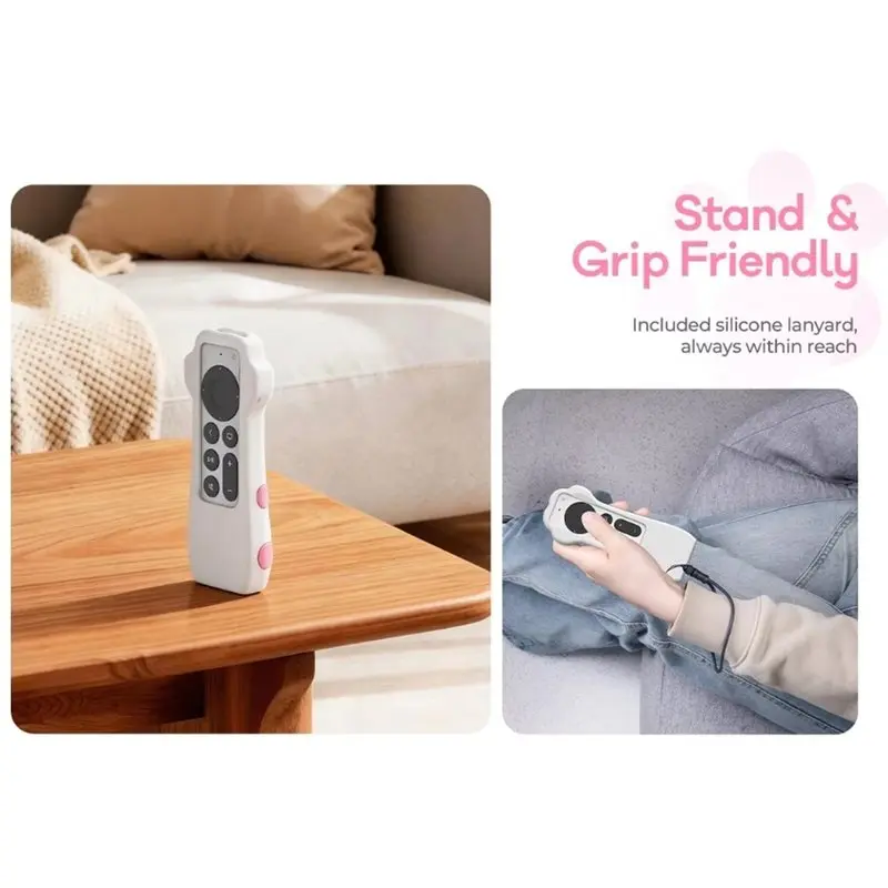 ABUG-For Appletv Remote Generation 6/7 Scratch-Resistant And Shockproof Silicone Cartoon Cat Paw Protective Case