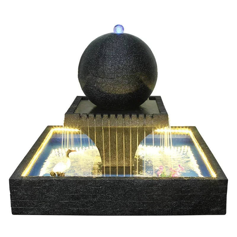 Water Ball Flowing Water Ornaments Waterscape Circulating Water Fountain Landscaping Living Room Garden Courtyard Fish Pond