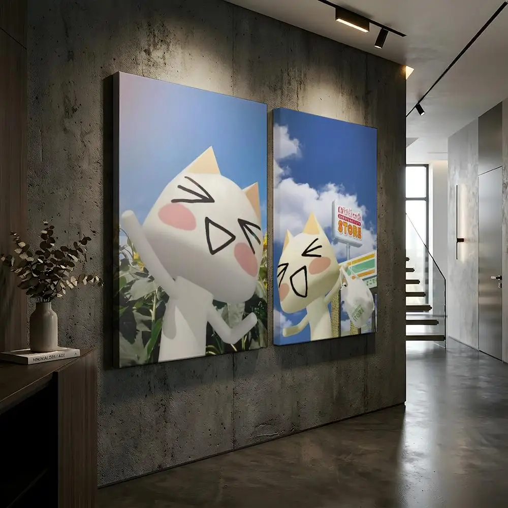D-Doko Demo Issyo L-Inoue Toro Framed Wall Painting Framed Canvas Wall Art Waterproof Wall Decor For Living Room Bedroom
