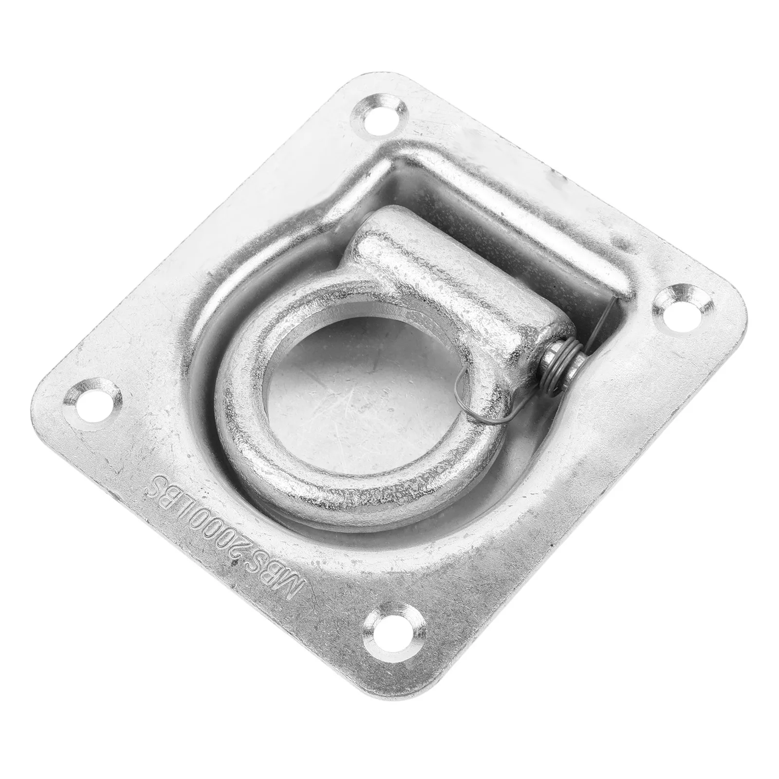 

Trailer Tie Down Anchor Solid Metal Auto Reset Flush Mount Handle for Boat Floor Hatch Door Latch Heavy Duty Trailer Tie Downs