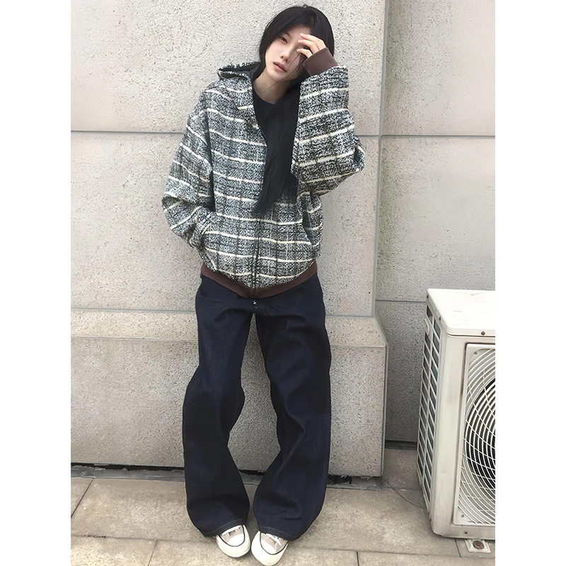 Women's Black Jeans High Waist Hip Hop Straight Fashion Pants Streetwear Harajuku Y2K Star 2024 Female Wide Leg Denim Trouser