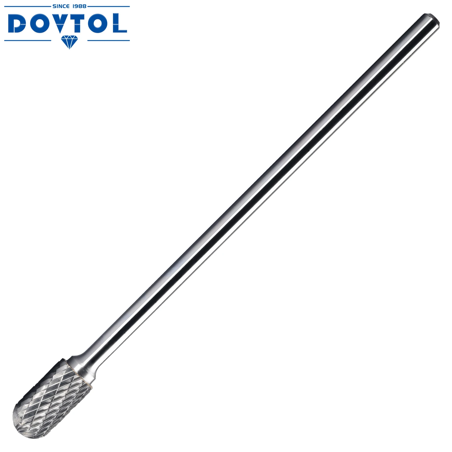 Lime rotative en carbure de tungstène SC-5L6, fraises allongées, forme cylindrique avec extrémité de rayon, Double coupe avec tige de 1/4 "pour meuleuse