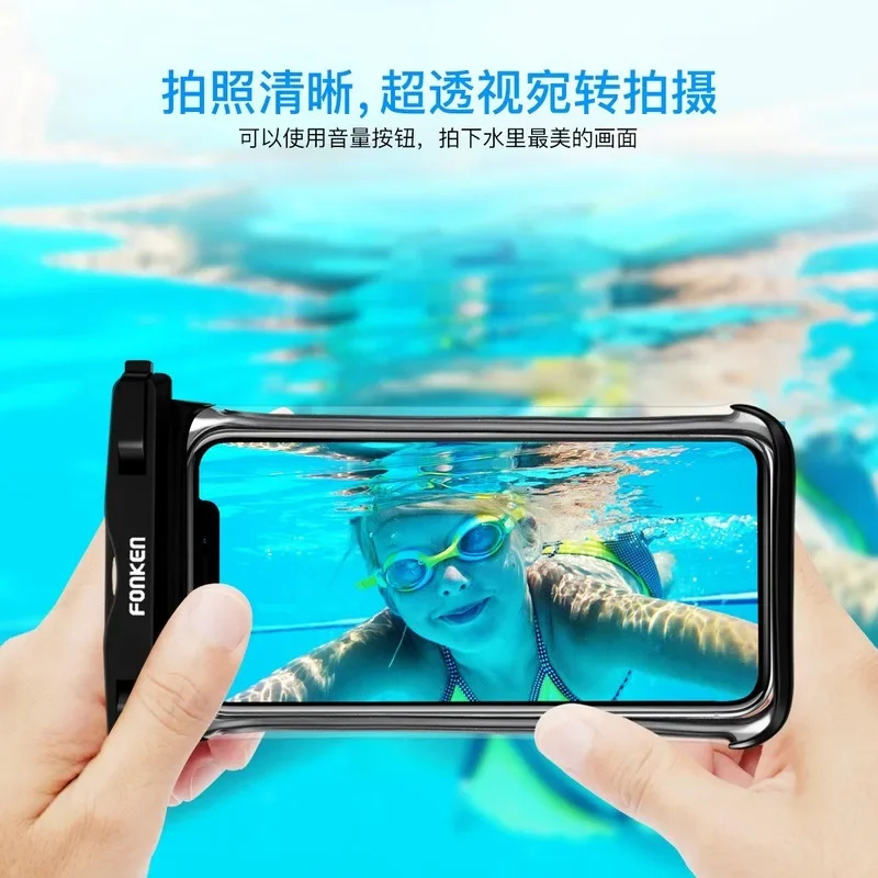 Full View Waterproof Case for Phone Underwater Snow Rainforest Transparent Dry Bag Swimming Pouch Big Mobile Phone Covers