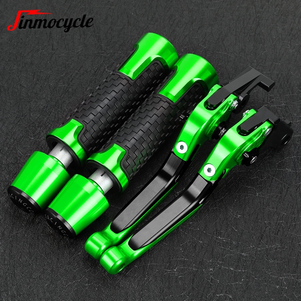 

FOR KAWASAKI KLE 500 KLE500 1991-2007 Motorcycle Extendable Brake Clutch Levers Handlebar Handle Grips Ends Slider Accessories