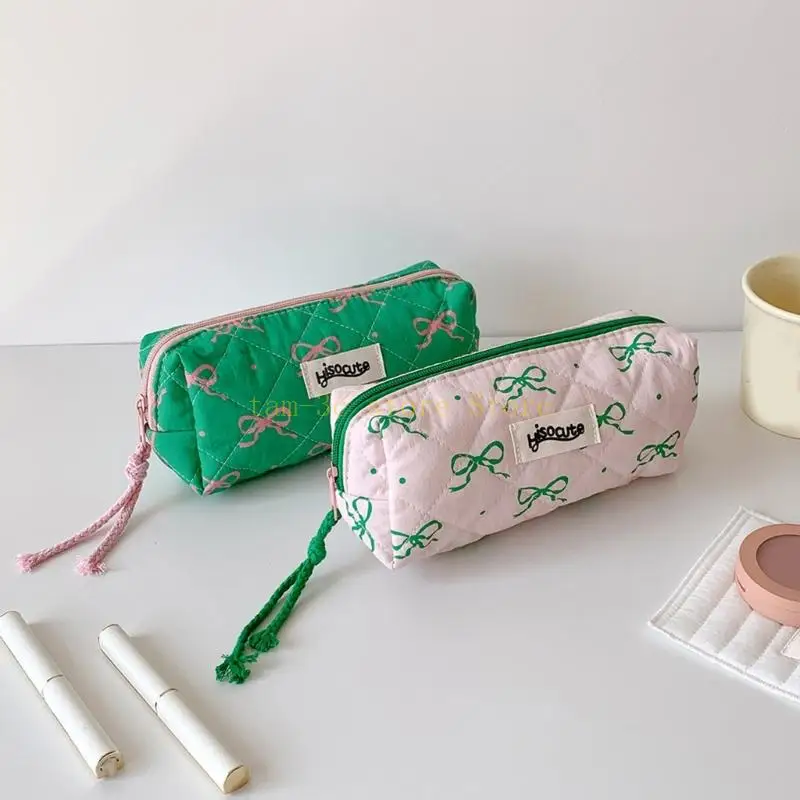 حافظة أقلام ذات سعة كبيرة مقاس 7.6x3.4x3 بوصة حقيبة أقلام بسحاب مقصورة كبيرة للنساء والطلاب والمكتب والمدرسة D0UA