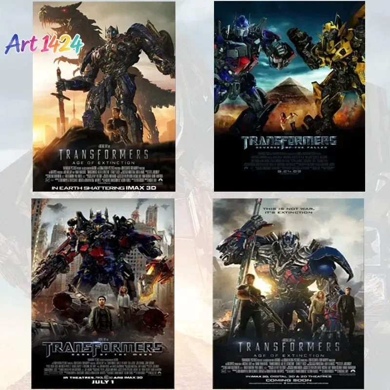 Movie Transformers Poster Sci-fi Bumble Bee Prime Grimlock Grimlock Pattern Printing Living Room Canvas Decorative Painting