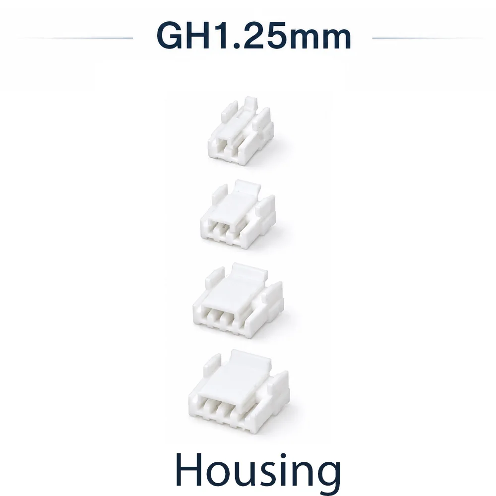 20pcs GH1.25mm Connector Kit 2P 3P 4P 5P 6P 8P 10P 12P Housing Vertical Horizontal Socket Terminal Wire to Board Plug