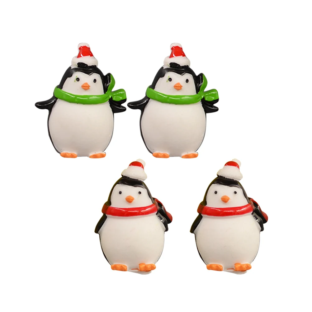 

4Pcs Resin Cartoon Penguin Fridge Magnets Magnetic Stickers for Refrigerator Home Kitchen Office Decoration Refrigerator Magnets