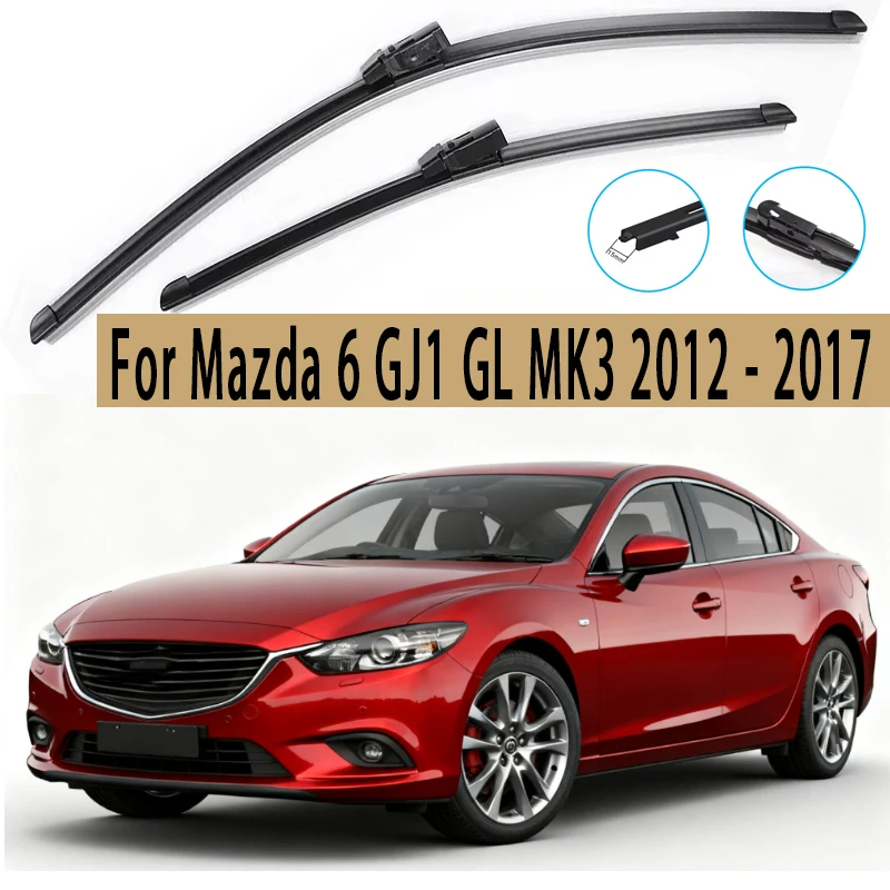 

Wiper LHD Front Wiper Blades For Mazda 6 GJ1 GL MK3 2012 - 2017 Windshield Windscreen Clean Window Car Rain Brushes 24"+18"