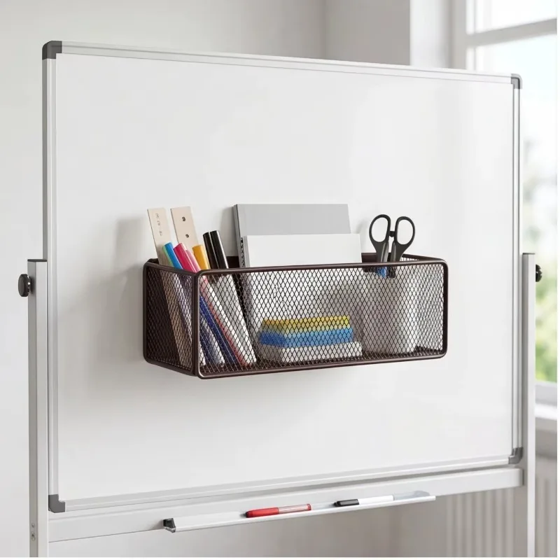 Kitchen Storage Magnetic Hanging Basket for Refrigerator Spice Rack Organizer Wall Mount Holder No Drilling Required