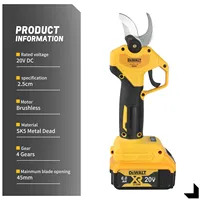 DEWALT 20V Brushless Electric Scissors Cordless Pruning Shears Multifunctional Fruit Tree Branche Cutter Garden Tool  knife