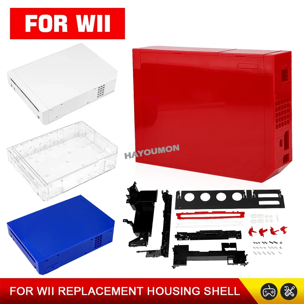 Upgrade New For WII 4 Colors Full Set Replacement Housing Shell Case Cover With Buttons For WII Console Mod Case Game Accessory