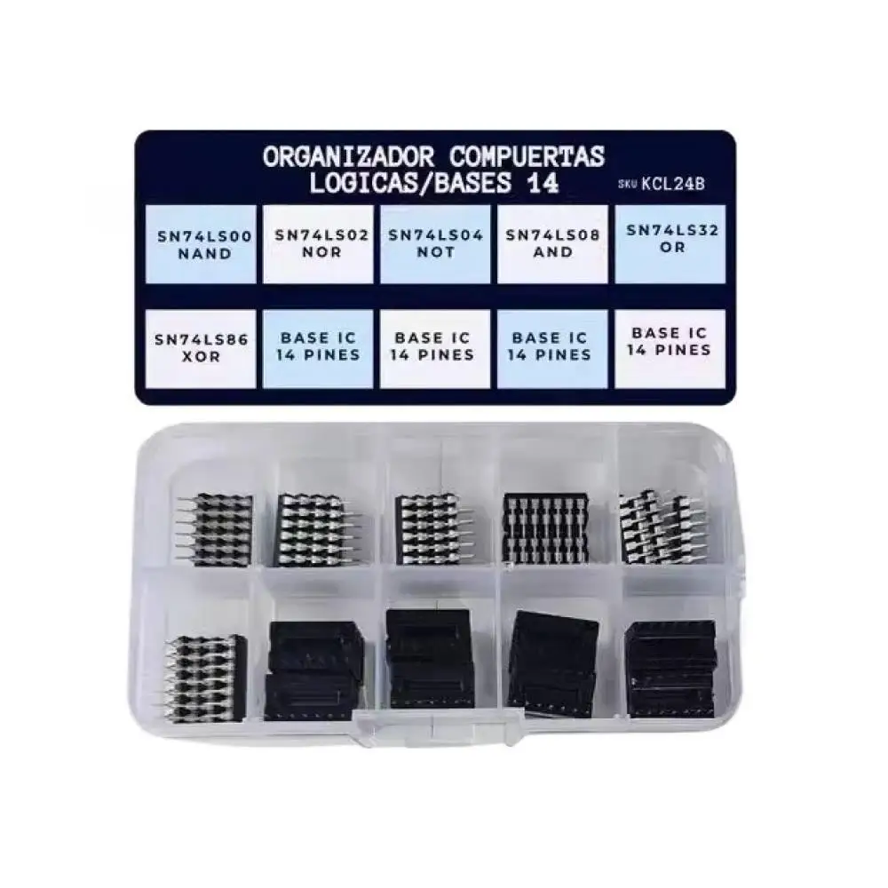 6 kinds 48PCS of specification IC Kit 74LS00 74LS02 74LS04 74LS08 74LS32 74LS86 DIP-14 Integrated Circuit DIP IC Combination Kit