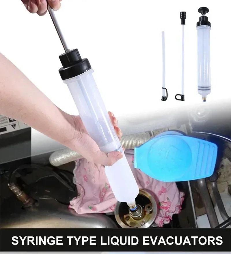 200/500cc Car Oil Change Brake Auto Syringe with Hose Manual Fuel Suction & Filler Fluid Extractor Evacuator Pump for ATV Boat