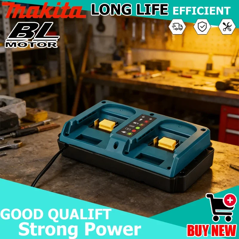 

Двойное зарядное устройство Makita с вилкой EU/US, замена для оригинального, для литий-ионных аккумуляторов Makita 18В, для 18В BL1815 BL1820 BL1830, быстрое зарядное устройство.