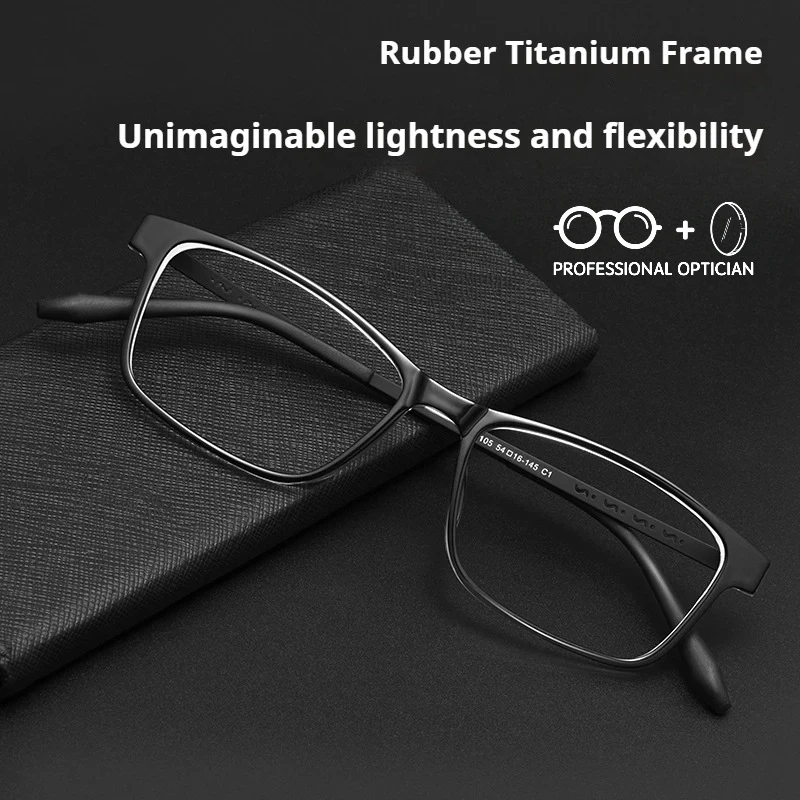 

Rubber Titanium Ultralight TR90 Business Myopia Hyperopia Astigmatism Anti BlueLight Prescription Multifocal Progressive Glasses
