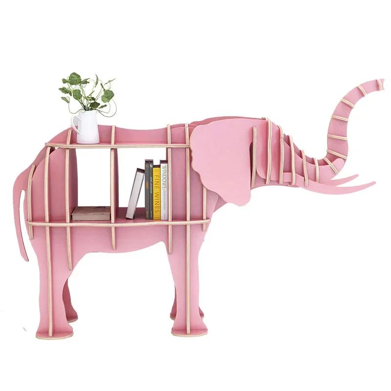 Creative Bookstore Decorative Floor Shelf Elk Children's Minimalist Bookshelf Elephant Animal Shaped Window Soft Shelf