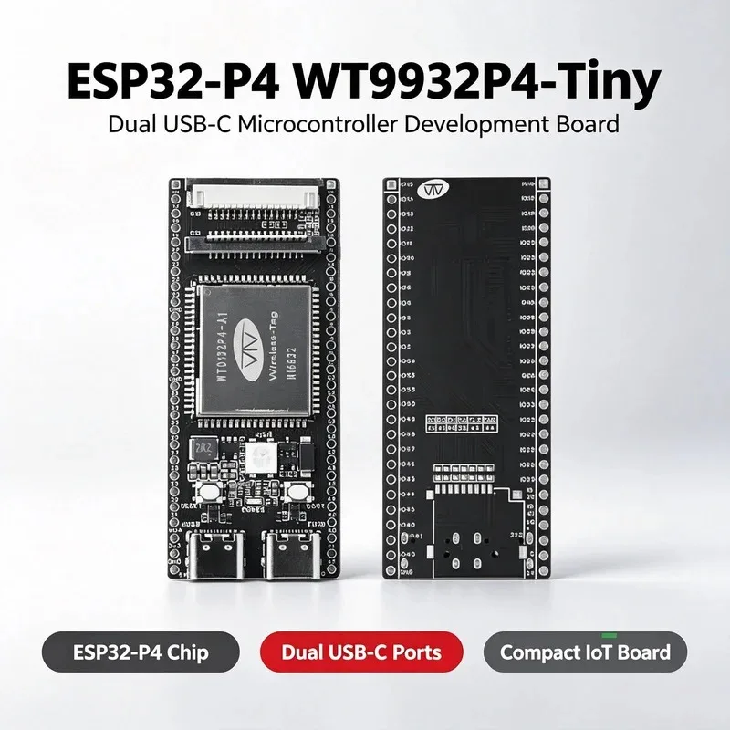 ESP32-P4 TINY Development Board WT9234-TINNY With ESP32 P4 + WT0132P4-A1-N16R32 360MHz Bulit-in RGB MIPI DSI/CSI/RISC-V