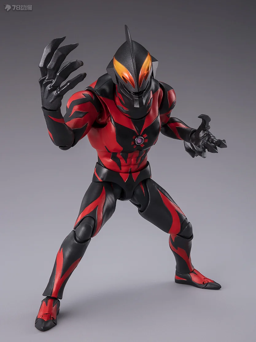 재고 있음 오리지널 반다이 S H Figuarts 울트라맨 벨리얼 울트라맨 (Darkness Heels Ver) 관절 액션 피규어, 애니메이션 모델 장난감