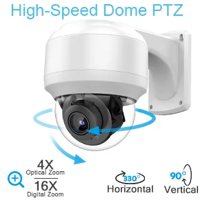 

Hikvision Compatible OEM 4K 5MP/8MP PTZ IP Camera Outdoor 2.8MM-12MM 4X Optical Zoom PoE IR True plug & play with Hikvision NVR