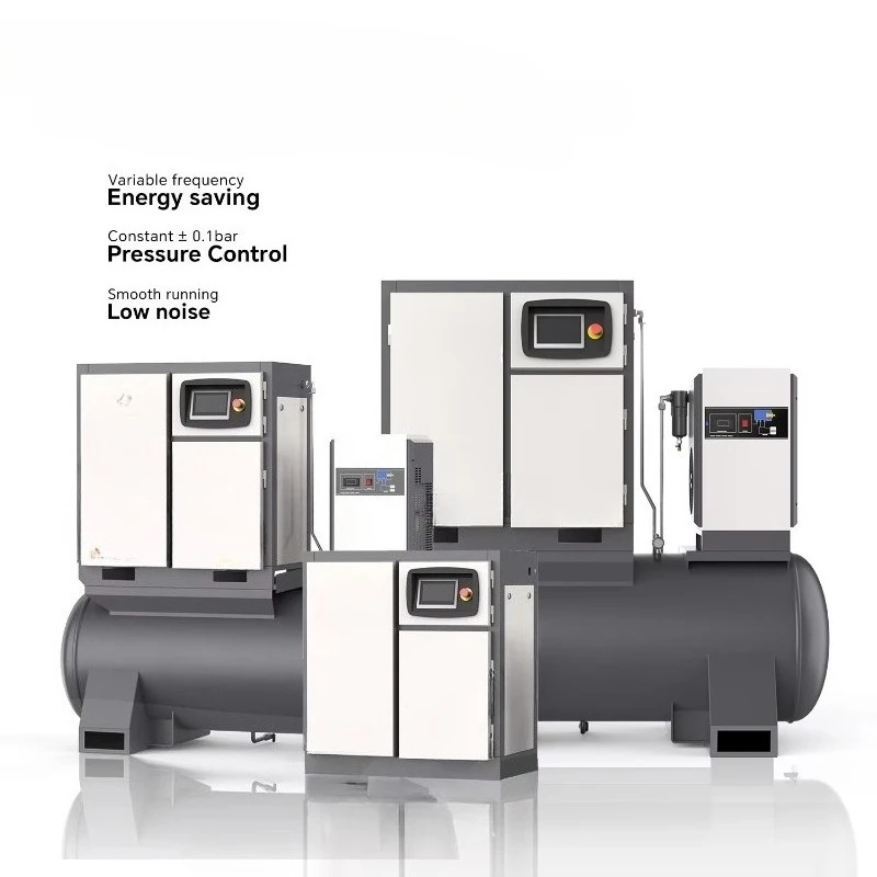 Industrial Rotayr Screw Type air Compressor 10 bar 16 bar with air Dryer tank 300l 400l 500l for  Cutting Machines