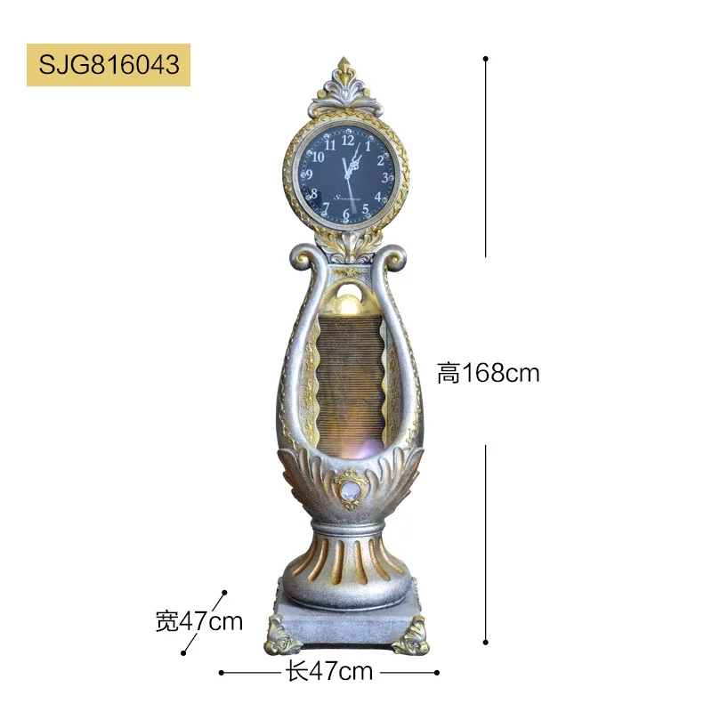 

European clock running water fountain handicraft ornament elephant lucky Buddha statue humidifier living room entrance factory d