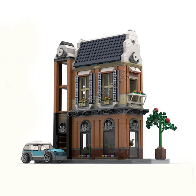 856 pçs agricultor loja modificação modular bloco de construção retro arquitetura modelo exibição brinquedo crianças montagem presente aniversário