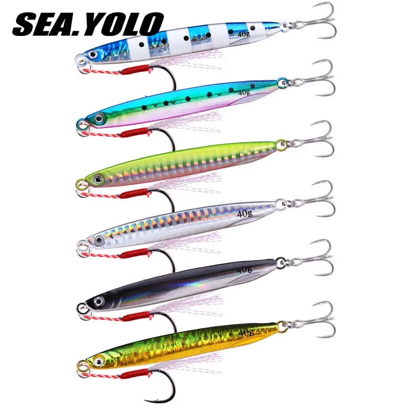 

Sea. Yolo Long Range Lure Baits Sequin Metal VIB Hard Bait Double Hook Treble Hook Perch Fishing Bait Fishing Accessories