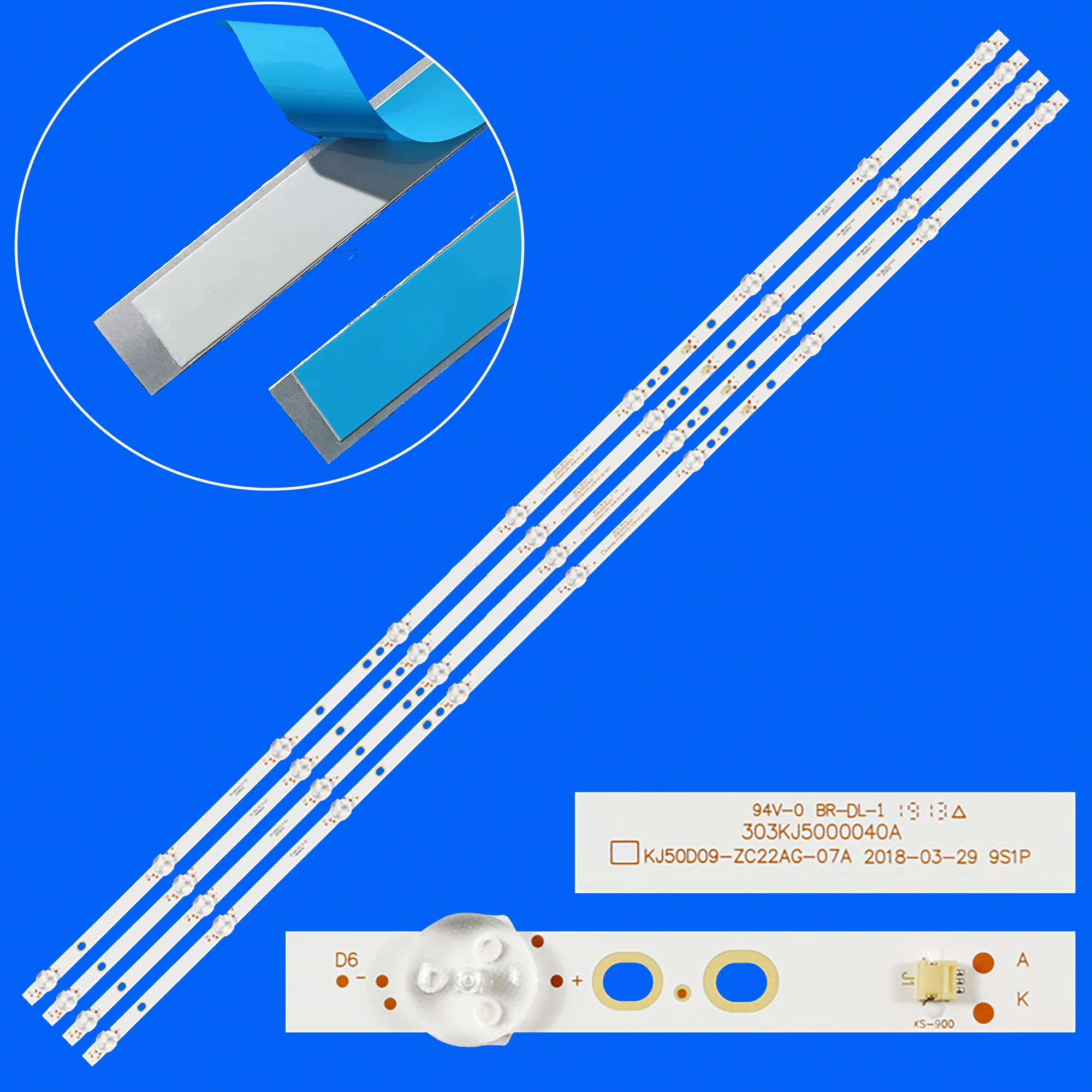 LED Backlight Strip for DJTV501 DJT50SF 50TFH5000/4K 50TFH5010/S KJ50D09-ZC22AG-07E DLED50HD 4X9 CRH-CQ50D15303004099BT REV1.2