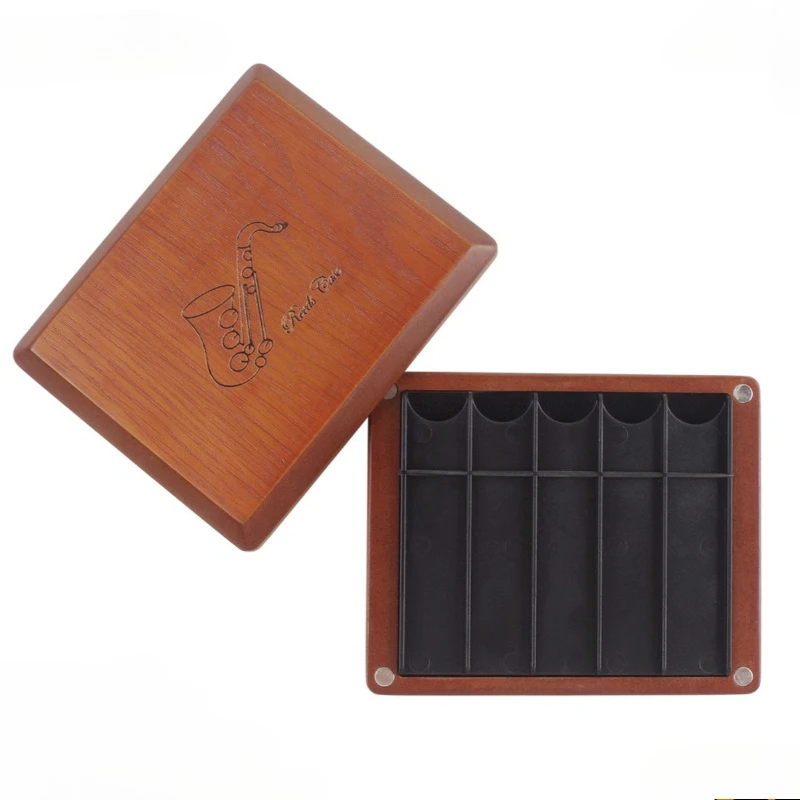 

Коробка для 10 тростей для саксофона, деревянный футляр для хранения тростей, водонепроницаемый чехол для тростей для кларнета, портативный защитный футляр для инструментов, аксессуары для саксофона