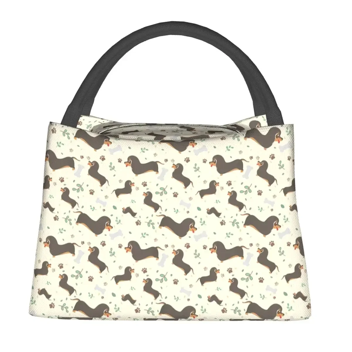 

Dachshund Paws Lunch Bag Cartoon Travel Lunch Box For Girls Funny Graphic Design Tote Food Bags Oxford Cooler Bag