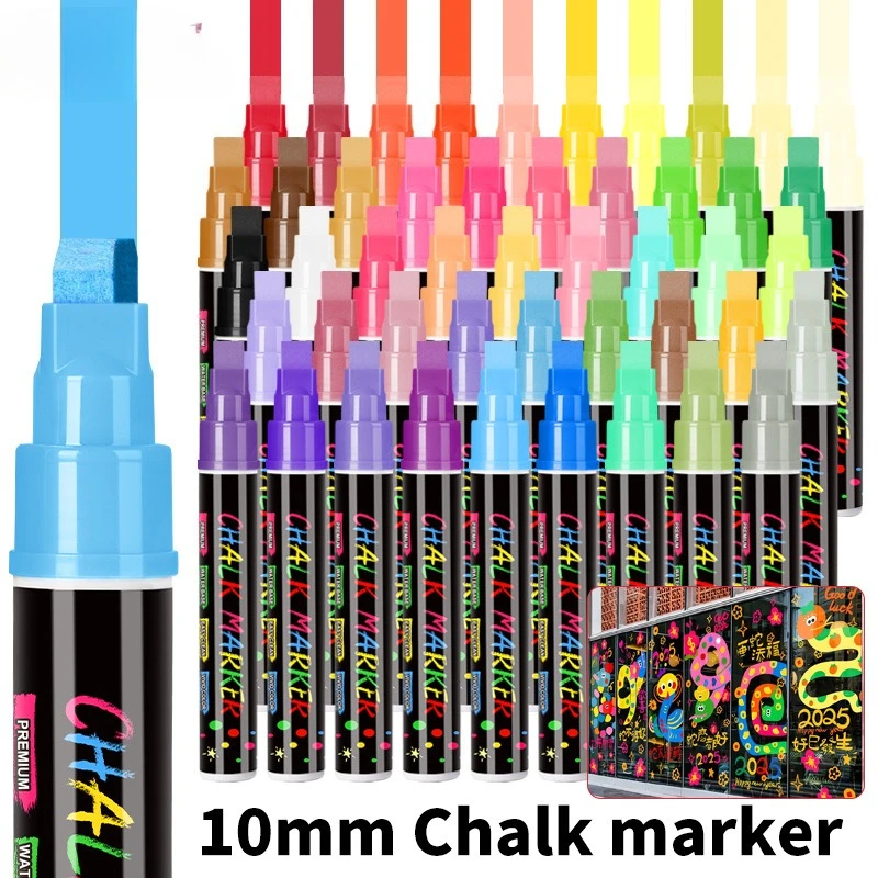 

8Pcs/set Washable & Wet Erase Liquid Chalk Marker,10mm Jumbo Tip, Vibrant Colors, Liquid Chalk for Blackboard and Chalkboard