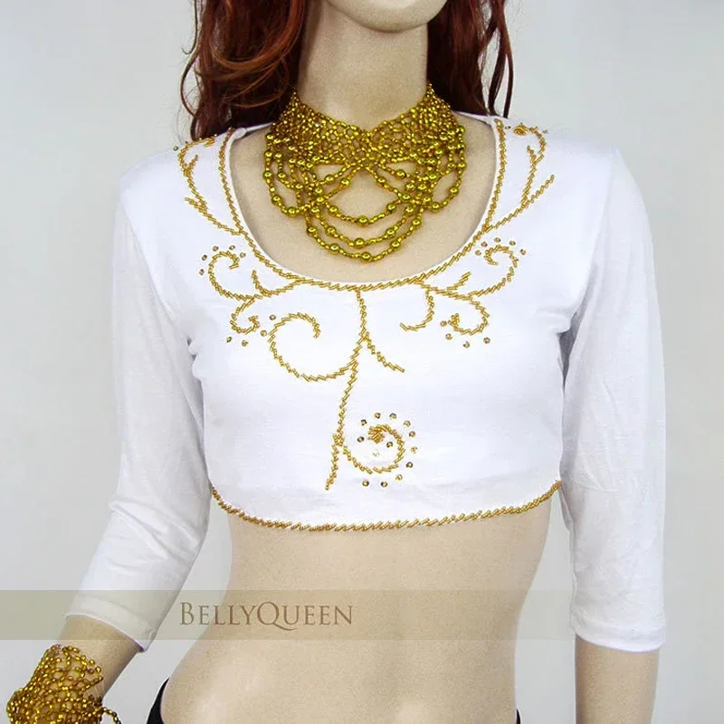 Women Belly Dance Costume Sequins Beads Bra Top Vest Blouse 9 Colors