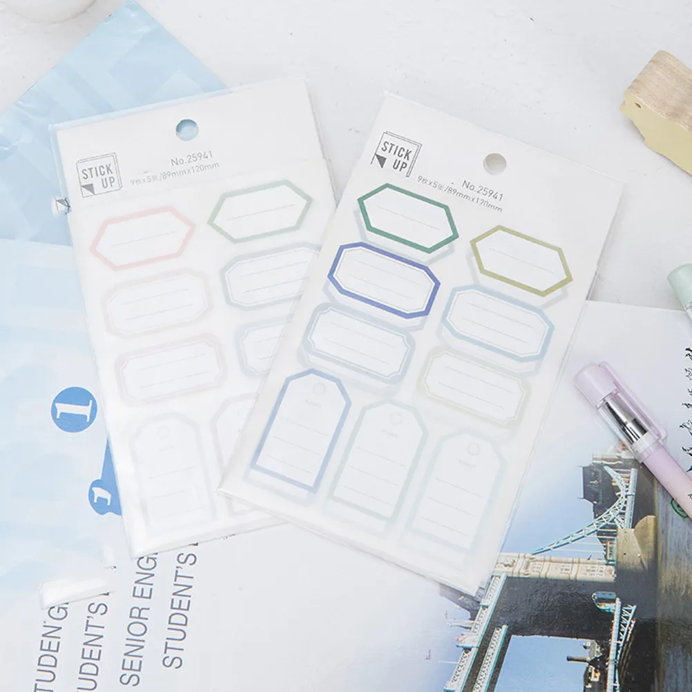 

5 Sheets Name Sticker Paper Self Adhesive Blank Labels for Party Game Activity Student Folder Bottle Container Labeling Use