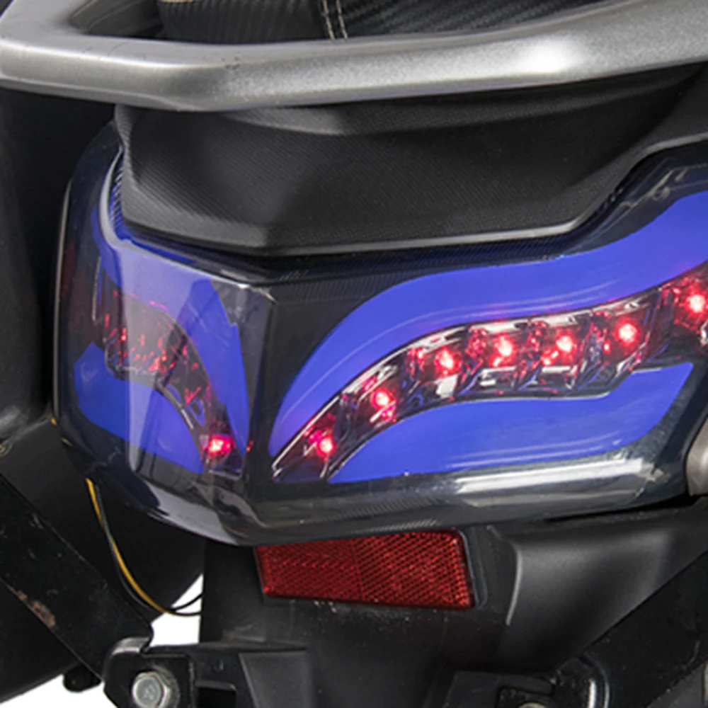 Shark Power Motorcycle Refit Black Lens Abs 12V Led Tail Braking Lamp Taillight Led Brake Tail Light For Yamaha Nmax