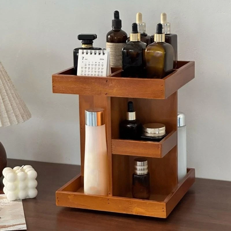 

Стильные организаторы макияжа из дерева с несколькими отделениями для аксессуаров Top Sale