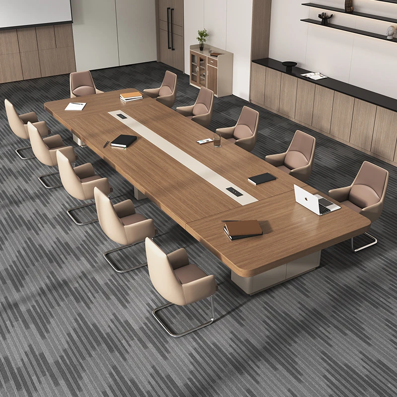 

Office furniture conference table Simple office table and chair combination rectangular reception negotiation long table