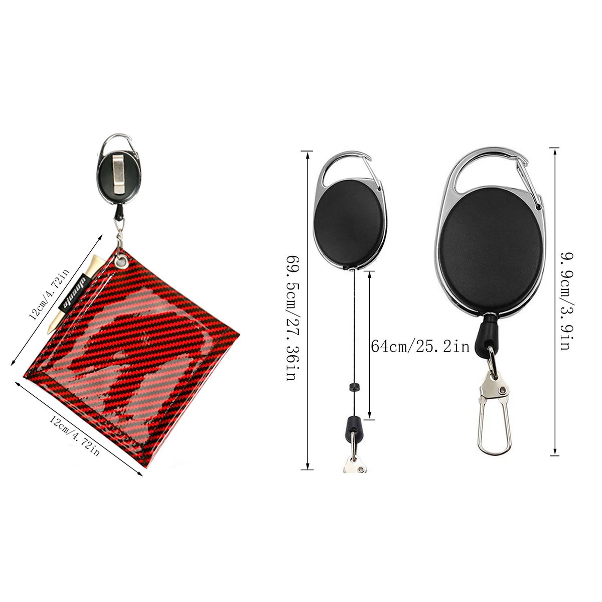 12x12cm Square Golf Ball Cleaning Towel with Carabiner Hanging Buckle Golf Club Head Cleaner Ball Wiping Cloth Outdoor Sports