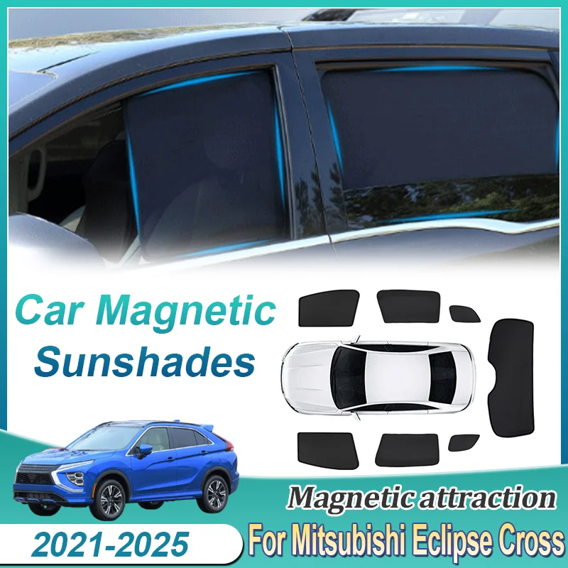

Car Magnetic Sunshade Anti-UV Privacy Protection Coverage Blocking Curtain Auto Parts For Mitsubishi Eclipse Cross 2021-2025