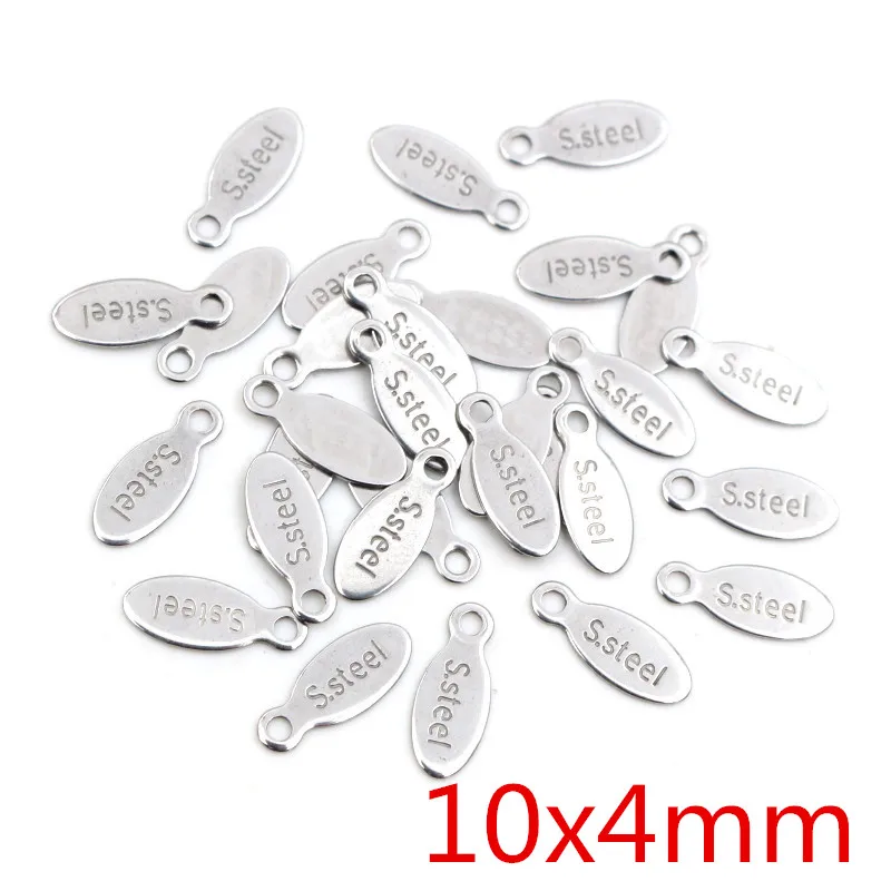 100pcs No Fade Charms 316 Stainless Steel Small Charms handmade Craft Pendants DIY Jewelry Necklace Making Findings Accessories