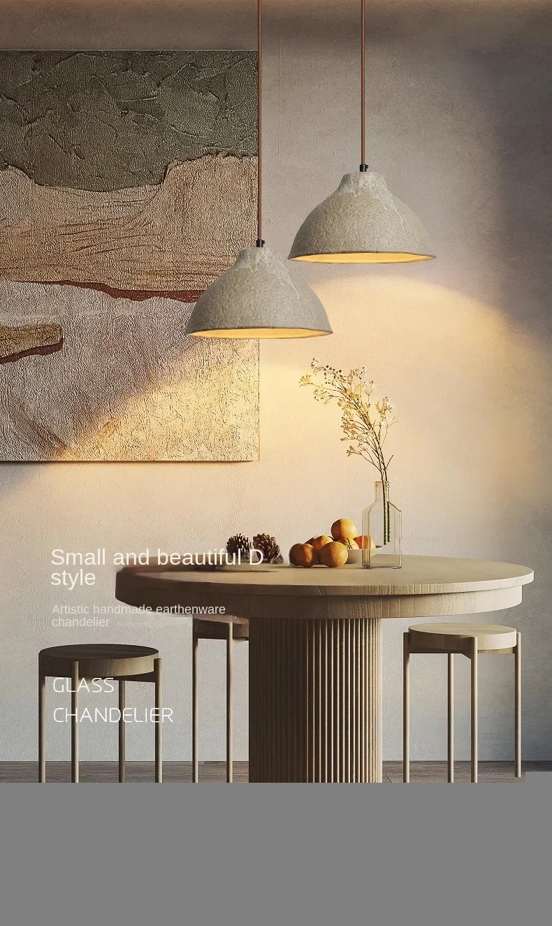 Classical Ceramic Pendant Light Coffee Shop Light Shop Lighting Tea Room Bar Table Lamp Retro LED Wooden Small Chandelier