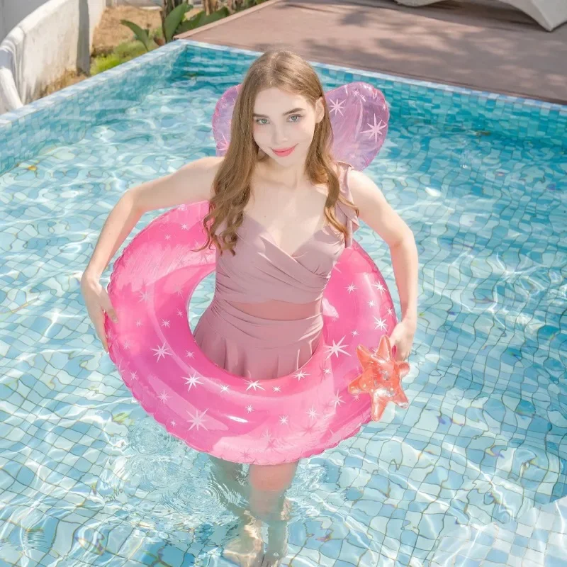 3D サボテンインフレータブルおもちゃ水泳リングヒトデ装飾 Pvc 肥厚脇の下リング屋外プールパーティーインフレータブル水のおもちゃ