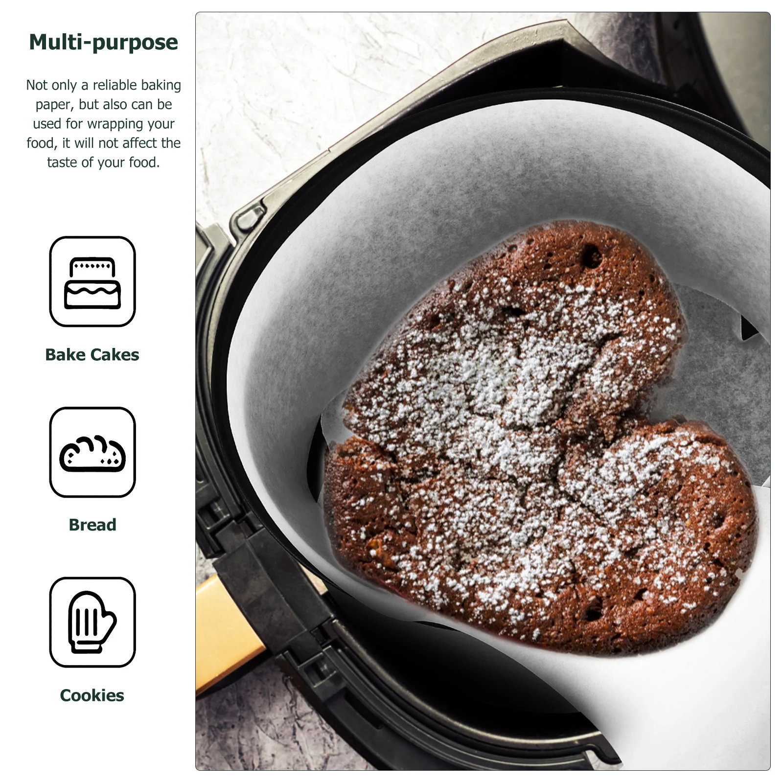 

1Set Kitchen Baking Parchment Roll Round Baking Paper Liner Non Stick Greaseproof Cake Tin Liners Cake Tin Liners