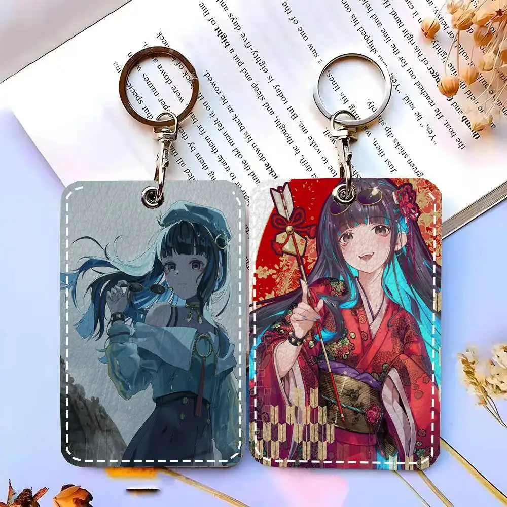 

Tenochtitlan Anime Fate Card Case Keychain Access Card Bag Key Tag Ring Leather Card Holder Key Ring Access