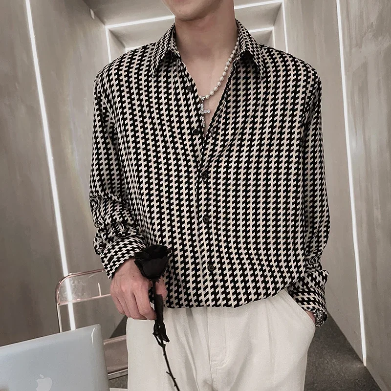 Advanced Shirts Men Long-sleeved Autumn New Sun Protection Thin Loose Versatile Lapel Handsome Harajuku Casual College Simple