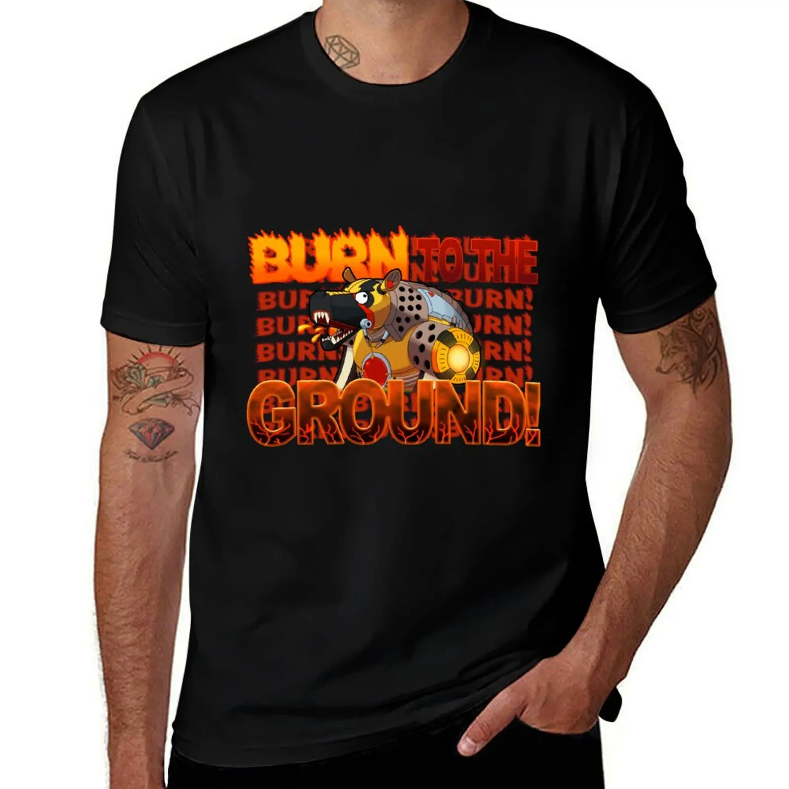 

Flame Hyenard - BURN TO THE GROUND! T-Shirt oversizeds Funny t-shirts tees tee shirts for men