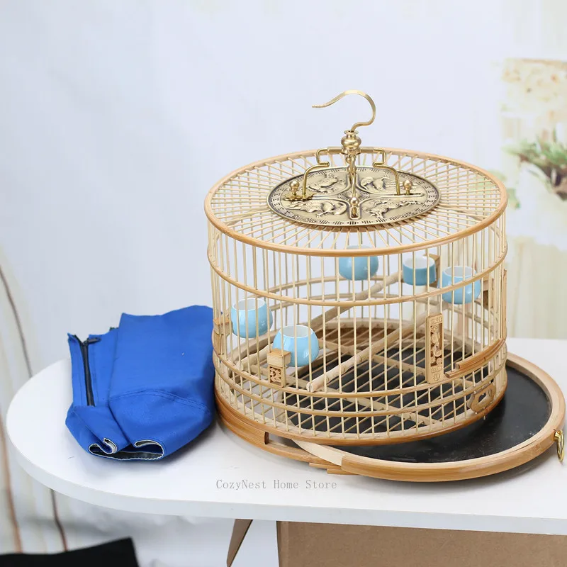 Bird Cage Hibiscus Indigo-chinned Jade Bird Willow Warbler Wenbird Yellow Bird Acacia Bamboo Skin Polished Old Bamboo